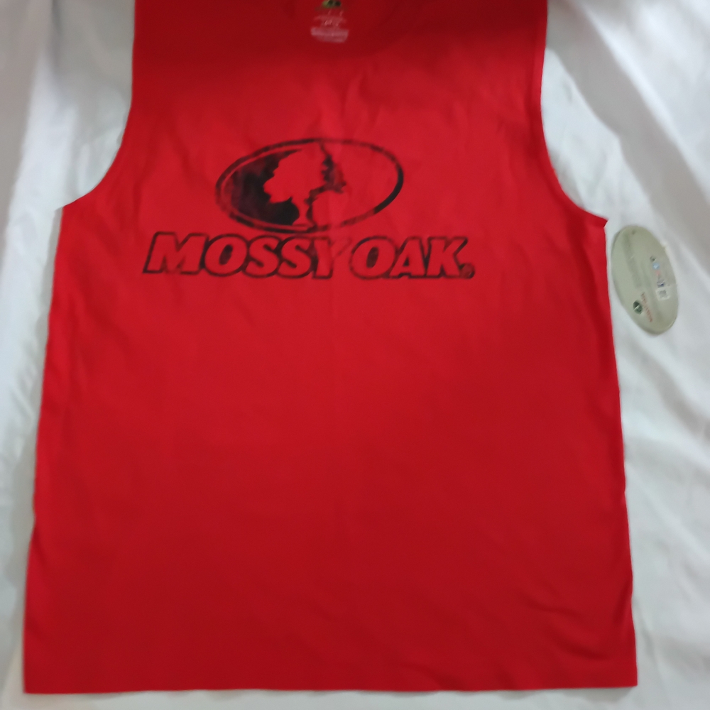 Mossy Oak Red Sleeveless cotton Shirt size large